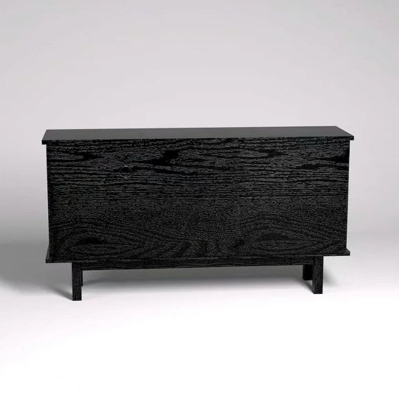 Meuble TV noir de 60 po avec rangement et étagères ajustables pour téléviseurs de 65 po