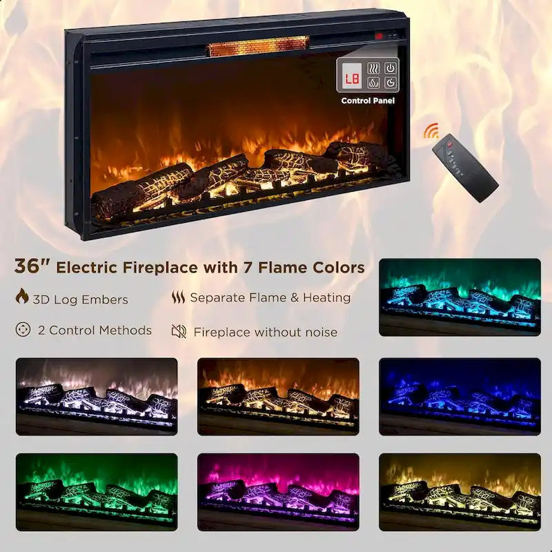 Farmhouse Fireplace TV Stand for 85 Inch TV Entertainment Center