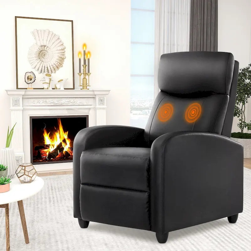 Adjustable Recliner Chair with Lumbar Support, 8 Massage Modes, and Heating Function for Relaxation
