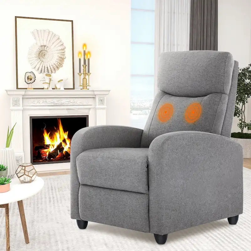Adjustable Recliner Chair with Lumbar Support, 8 Massage Modes, and Heating Function for Relaxation