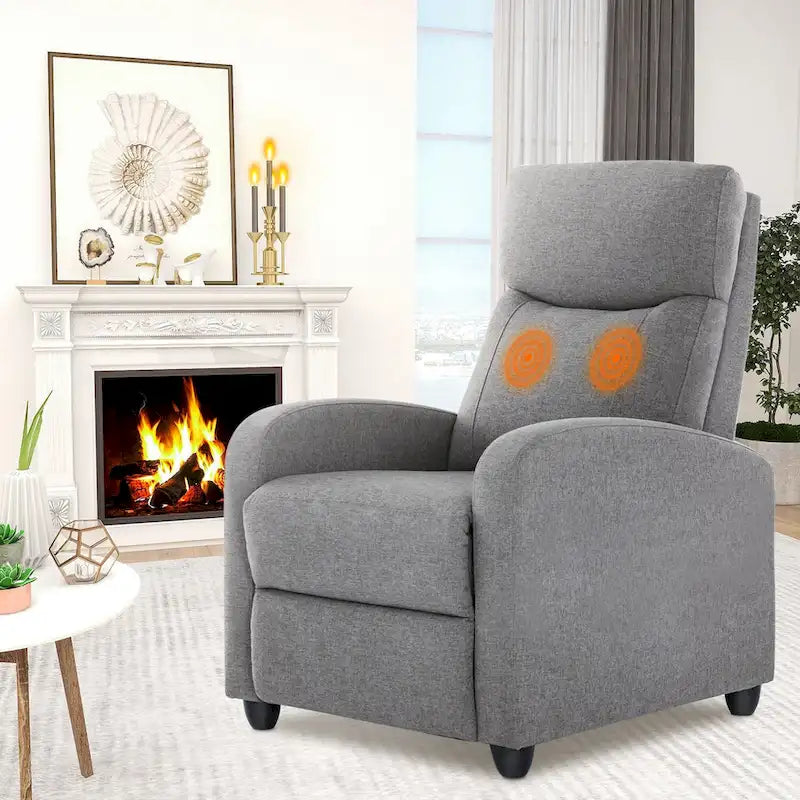 Adjustable Recliner Chair with Lumbar Support, 8 Massage Modes, and Heating Function for Relaxation