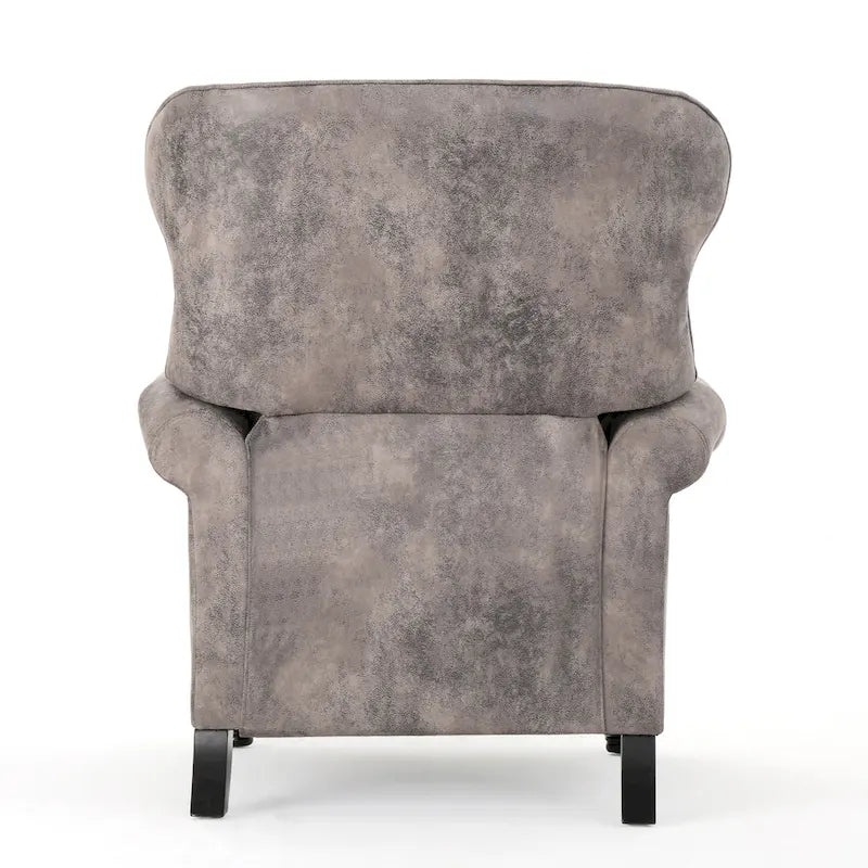 Fauteuil inclinable club en microfibre touffetée avec garniture cloutée