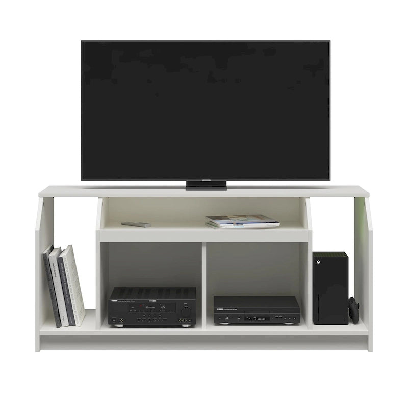 Meuble TV pour téléviseurs jusqu'à 59 pouces avec compartiments de rangement ouverts