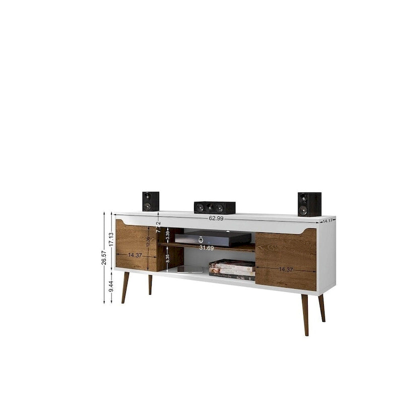 Meuble console de rangement de 160 cm avec pieds évasés