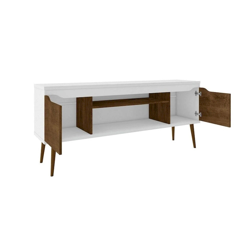 Meuble console de rangement de 160 cm avec pieds évasés