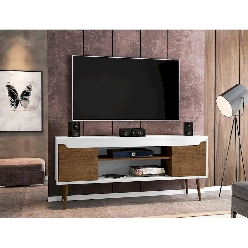Meuble console de rangement de 160 cm avec pieds évasés