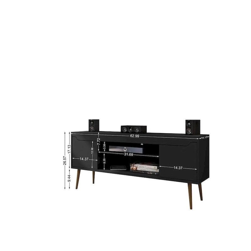 Meuble console de rangement de 160 cm avec pieds évasés