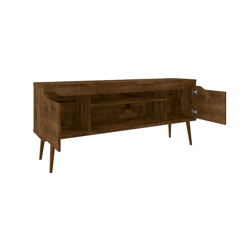 Meuble console de rangement de 160 cm avec pieds évasés