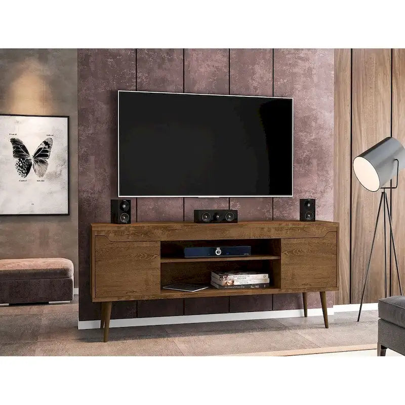 Meuble console de rangement de 160 cm avec pieds évasés