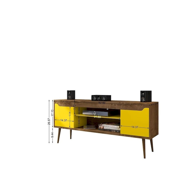 Meuble console de rangement de 160 cm avec pieds évasés