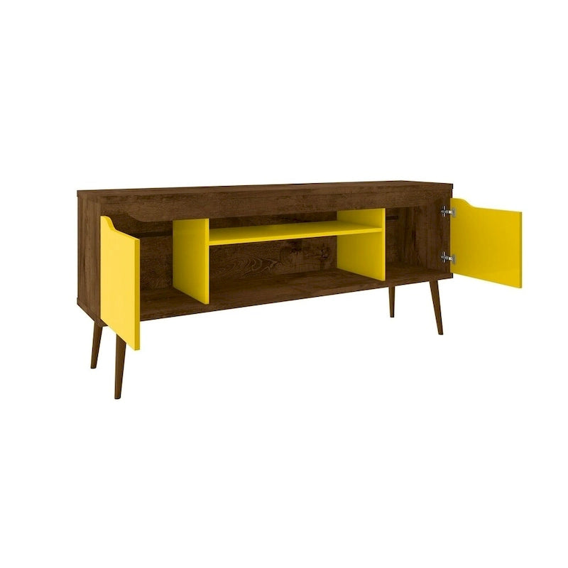 Meuble console de rangement de 160 cm avec pieds évasés