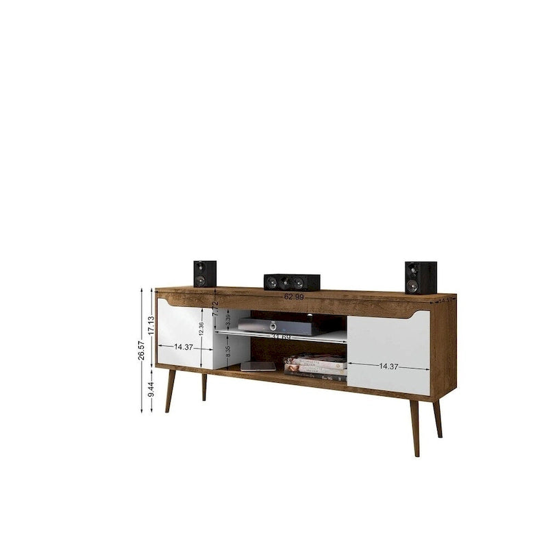 Meuble console de rangement de 160 cm avec pieds évasés