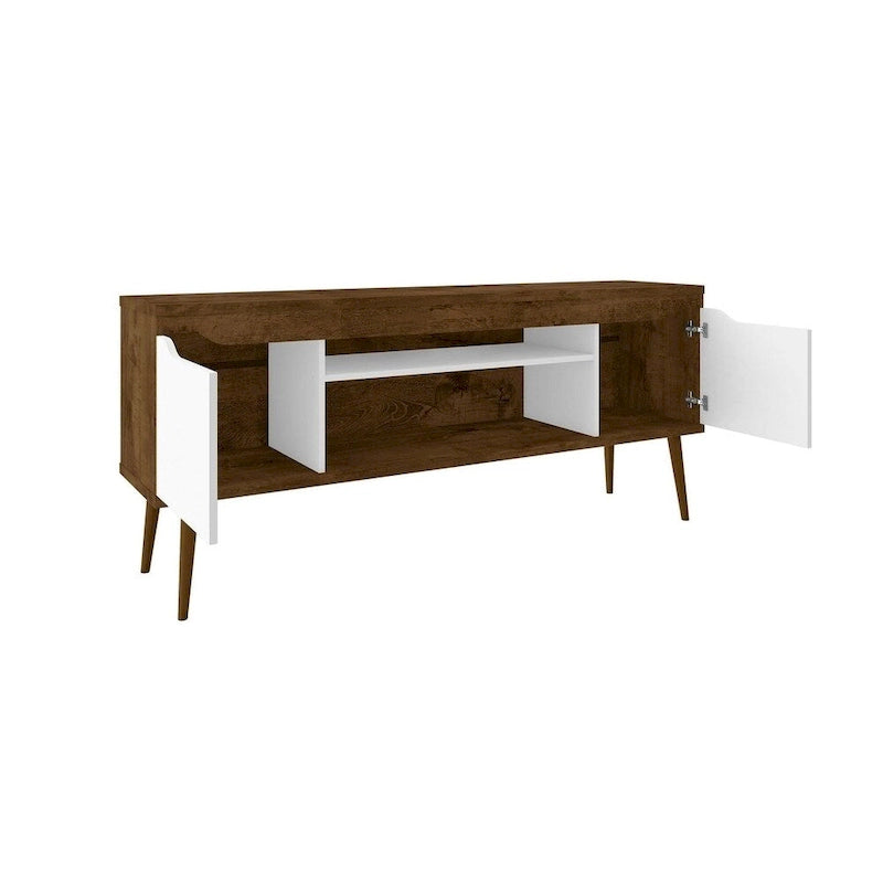 Meuble console de rangement de 160 cm avec pieds évasés