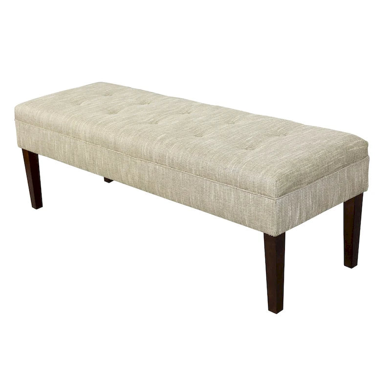 Banc de salon rembourré beige décontracté