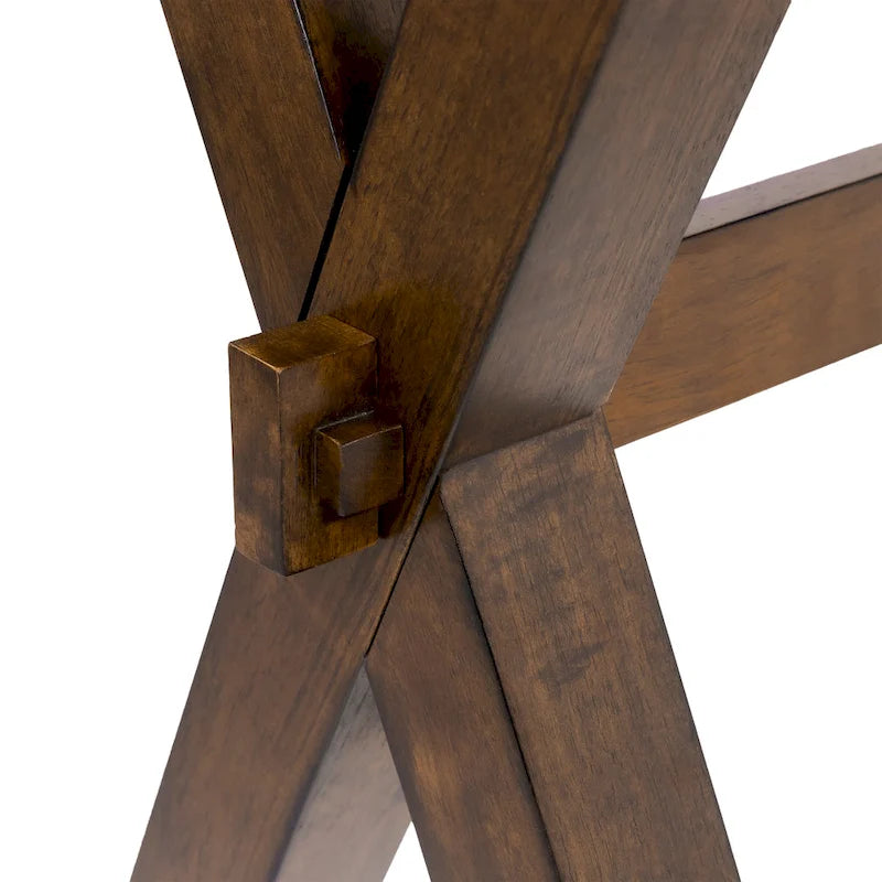 Transitional Walnut 24-Inch Solid Wood Side Table with Live Edge