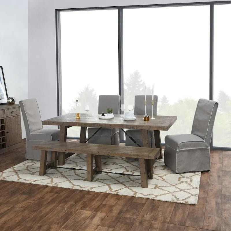 Reclaimed Pine 82-Inch Extension Dining Table