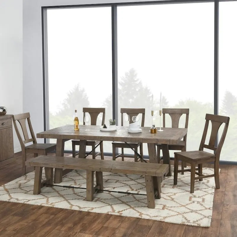 Reclaimed Pine 82-Inch Extension Dining Table
