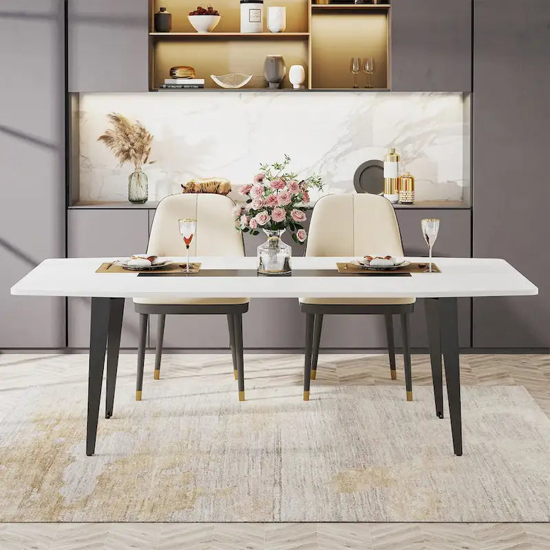 Table à manger industrielle de 180 cm pour 6 à 8 personnes