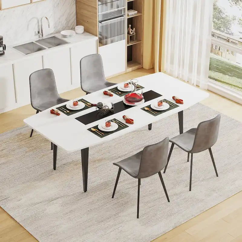 Table à manger industrielle de 180 cm pour 6 à 8 personnes
