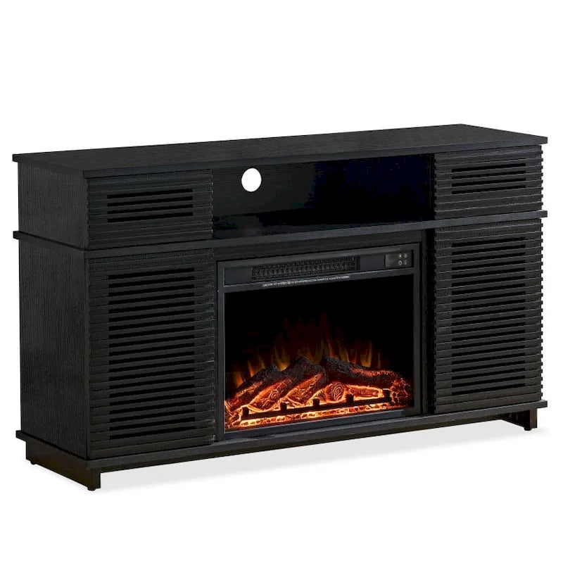51 Inch TV Stand with Electric Fireplace and Remote Control