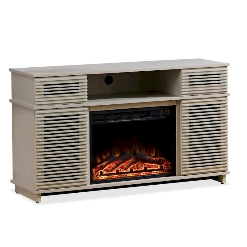 51 Inch TV Stand with Electric Fireplace and Remote Control