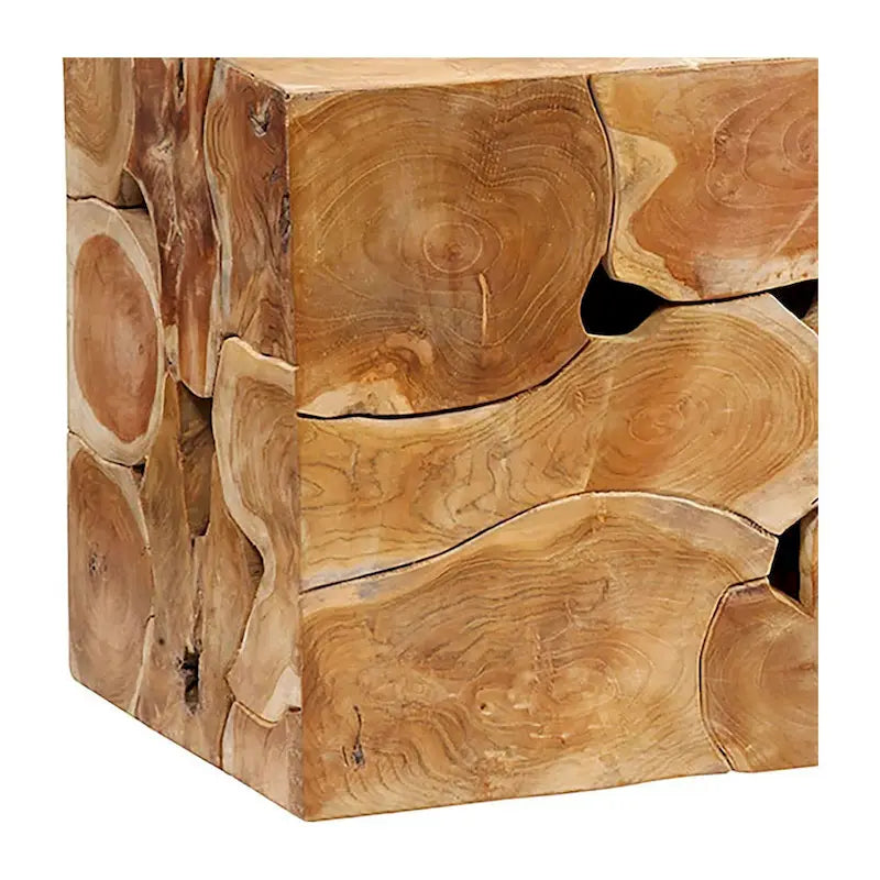 55-inch Rectangular Teak Root Solid Bench Natural Finish