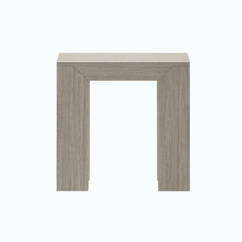 Table d'appoint rectangulaire moderne en pin massif avec finition brossée