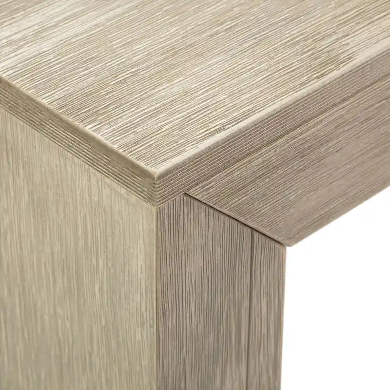 Table d'appoint rectangulaire moderne en pin massif avec finition brossée