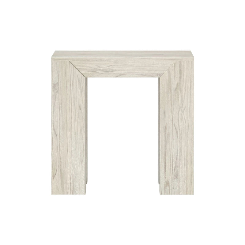 Table d'appoint rectangulaire moderne en pin massif avec finition brossée