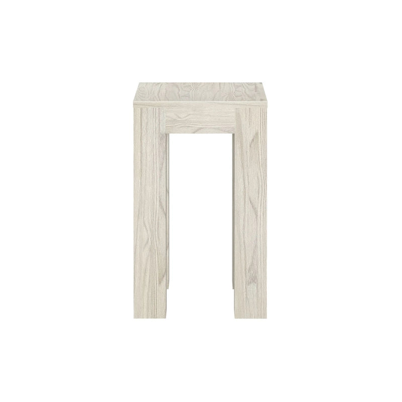 Table d'appoint rectangulaire moderne en pin massif avec finition brossée