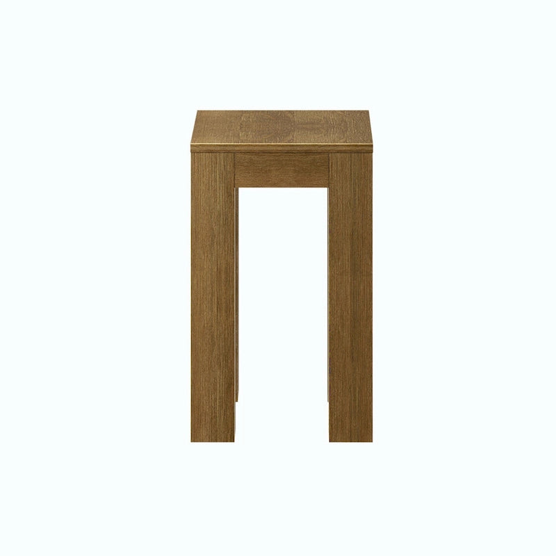 Table d'appoint rectangulaire moderne en pin massif avec finition brossée