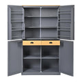 40,2x20x71,3 cm Grande armoire de cuisine sur pied avec 2 tiroirs, 2 étagères réglables et 8 compartiments de porte