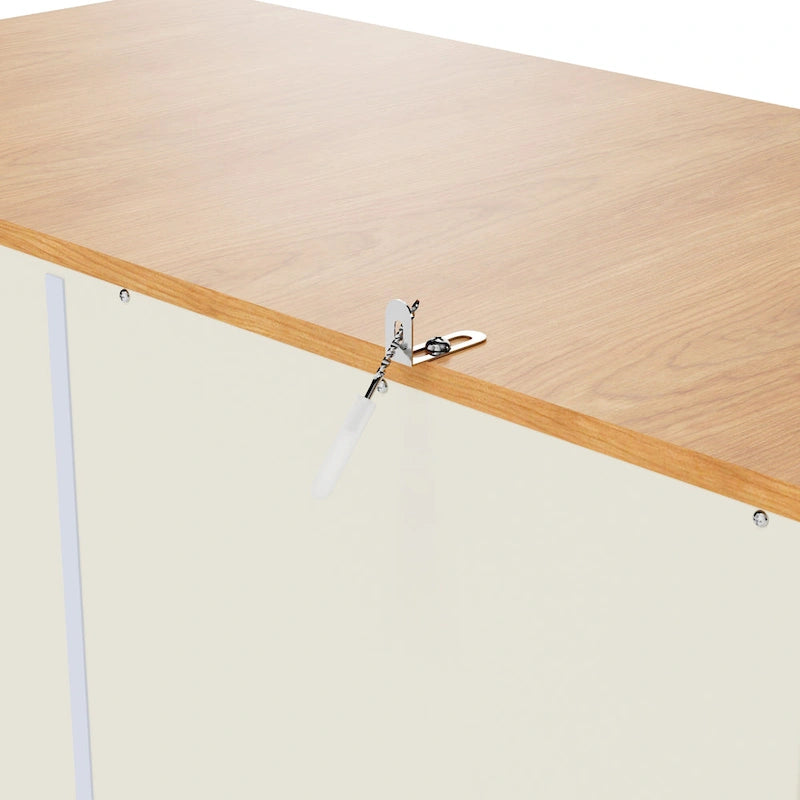 40,2x20x71,3 cm Grande armoire de cuisine sur pied avec 2 tiroirs, 2 étagères réglables et 8 compartiments de porte