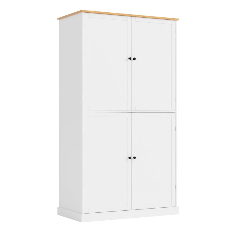 40,2x20x71,3 cm Grande armoire de cuisine sur pied avec 2 tiroirs, 2 étagères réglables et 8 compartiments de porte