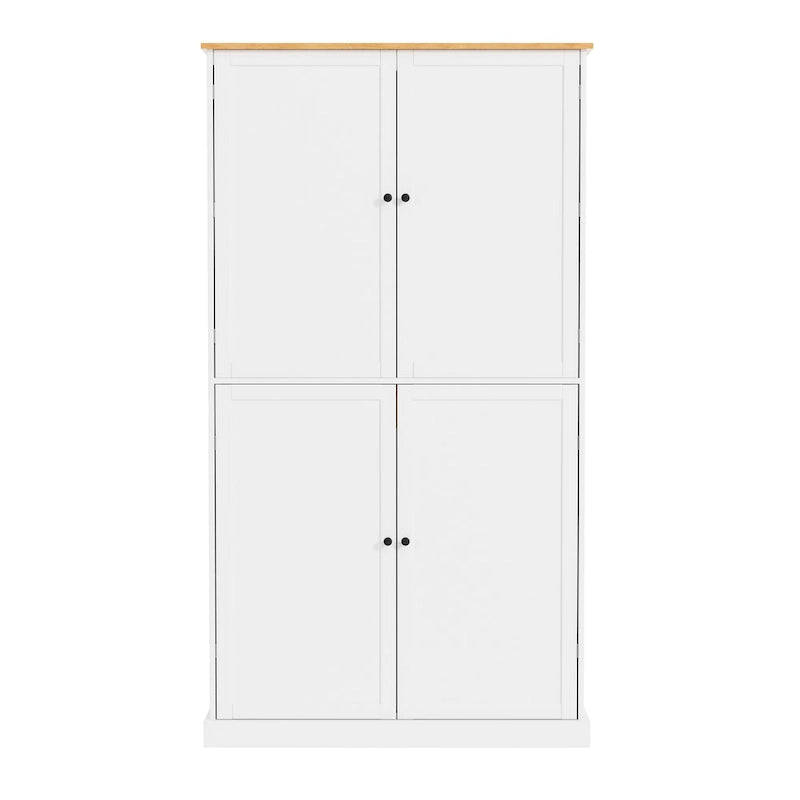 40,2x20x71,3 cm Grande armoire de cuisine sur pied avec 2 tiroirs, 2 étagères réglables et 8 compartiments de porte