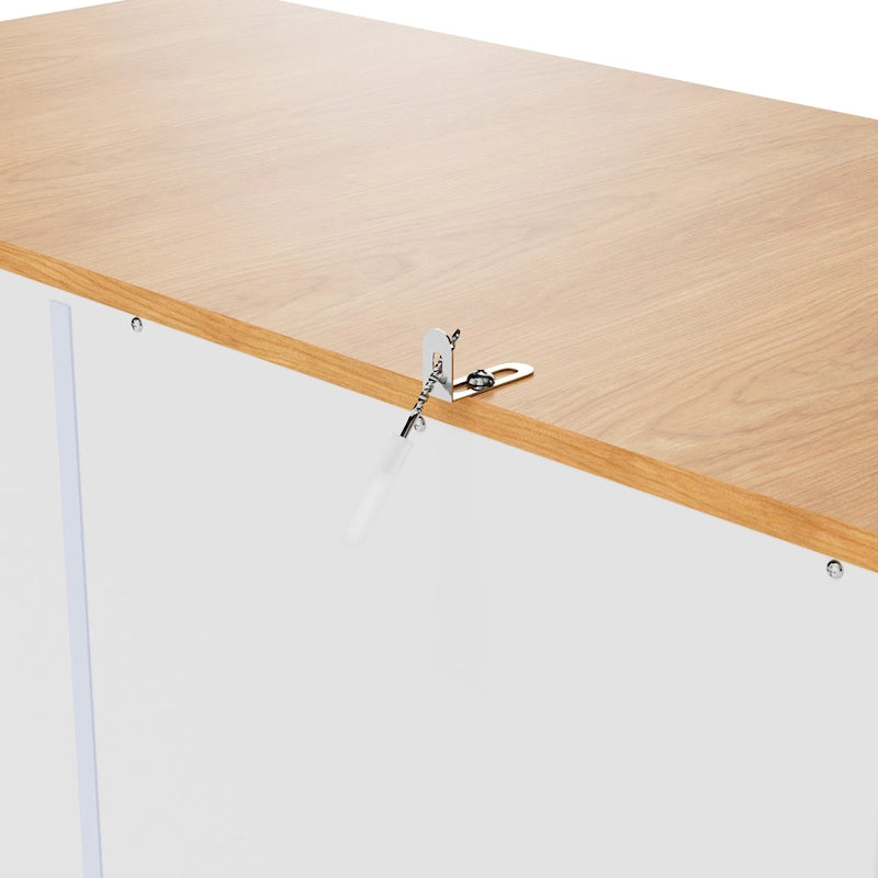 40,2x20x71,3 cm Grande armoire de cuisine sur pied avec 2 tiroirs, 2 étagères réglables et 8 compartiments de porte