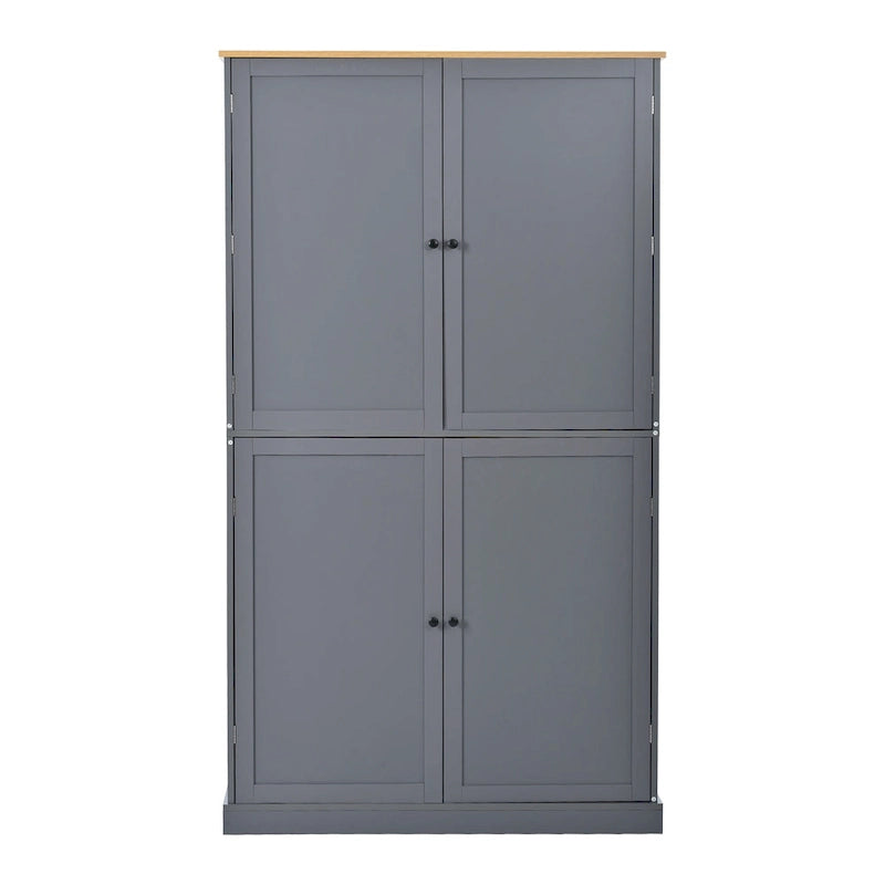 40,2x20x71,3 cm Grande armoire de cuisine sur pied avec 2 tiroirs, 2 étagères réglables et 8 compartiments de porte