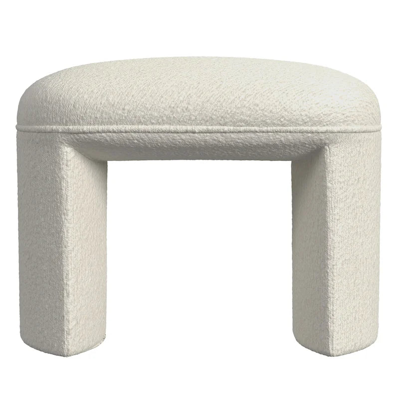 Pouf moderne rembourré avec options de tissu bouclé et velours