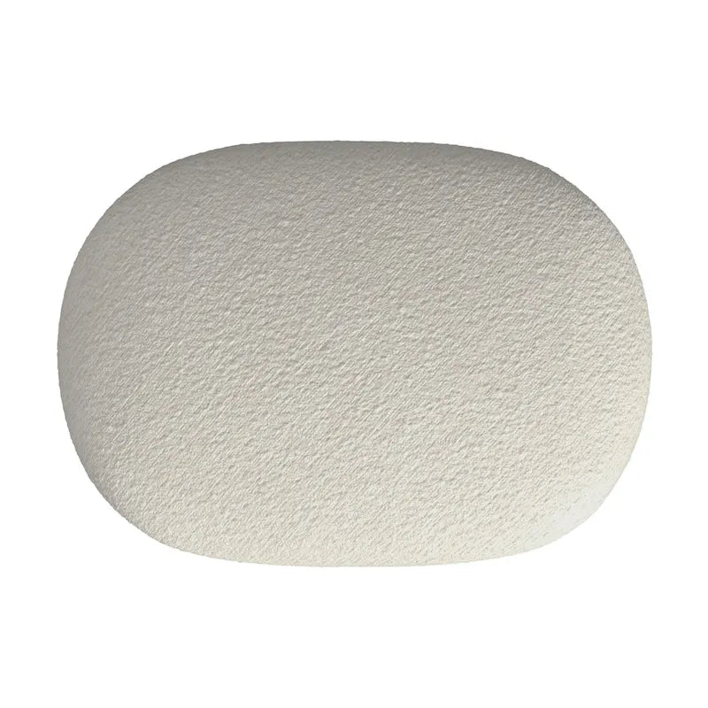 Modern Upholstered Ottoman with Boucle and Velvet Fabric Options