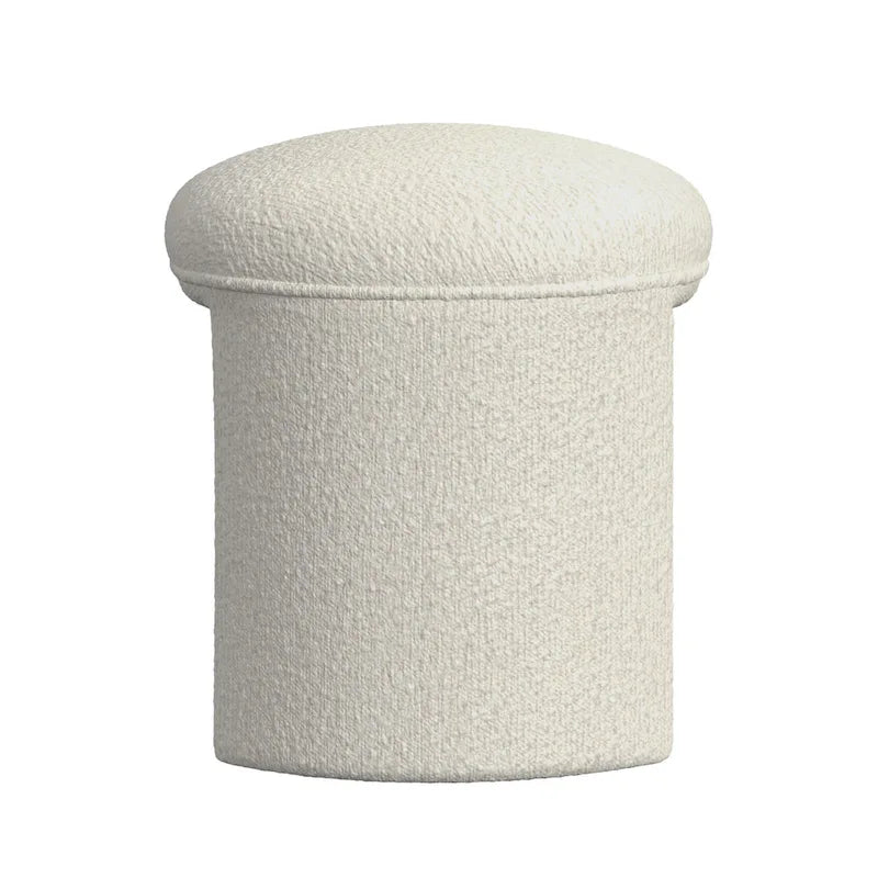 Modern Upholstered Ottoman with Boucle and Velvet Fabric Options