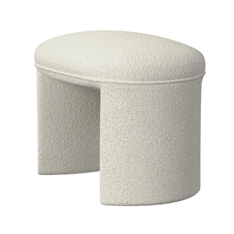 Pouf moderne rembourré avec options de tissu bouclé et velours