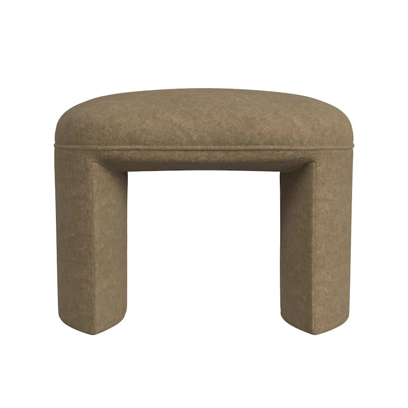 Pouf moderne rembourré avec options de tissu bouclé et velours