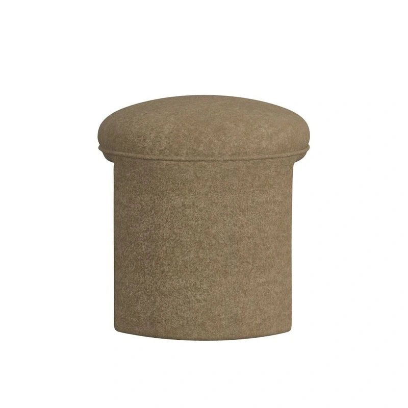Pouf moderne rembourré avec options de tissu bouclé et velours