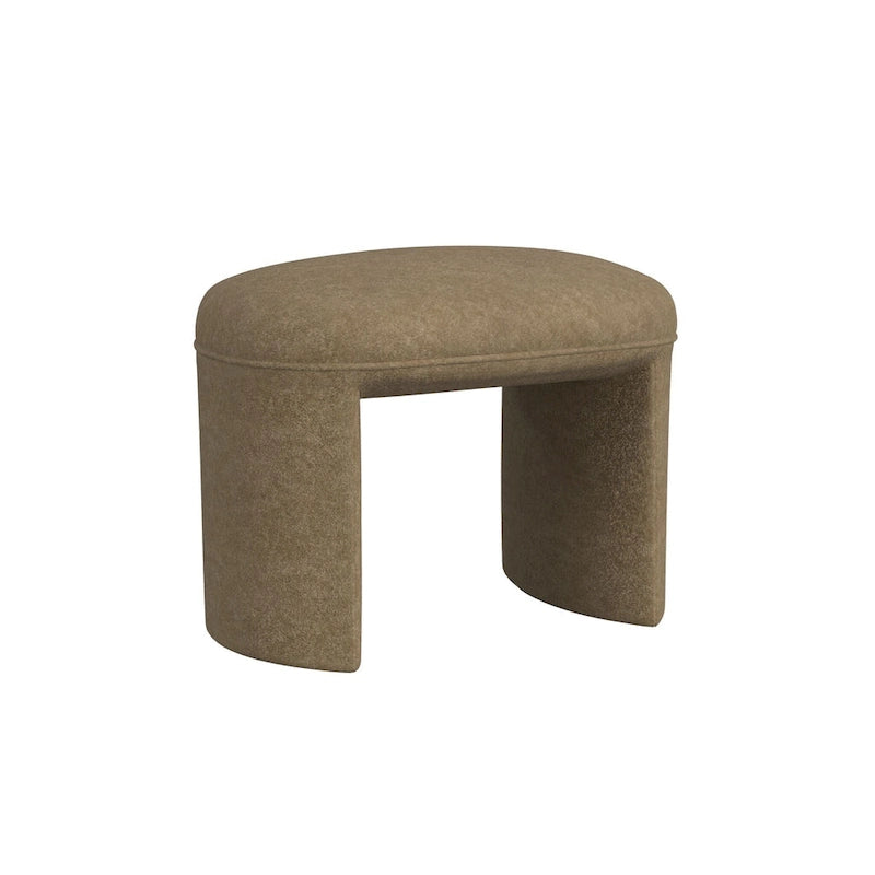 Pouf moderne rembourré avec options de tissu bouclé et velours