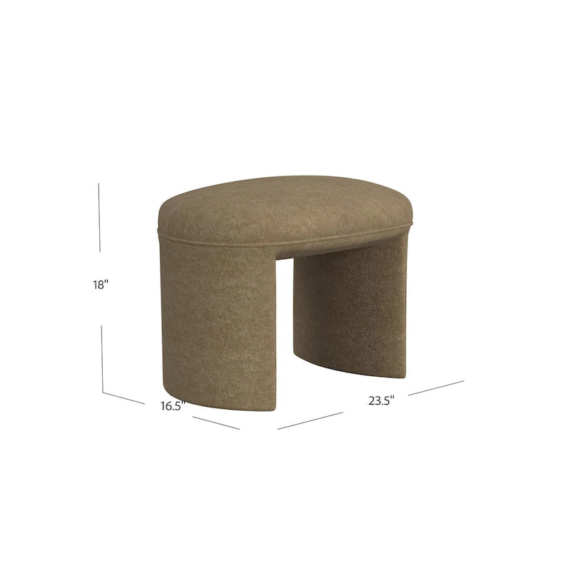 Pouf moderne rembourré avec options de tissu bouclé et velours