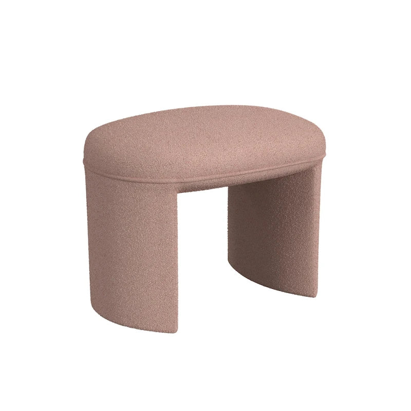 Pouf moderne rembourré avec options de tissu bouclé et velours