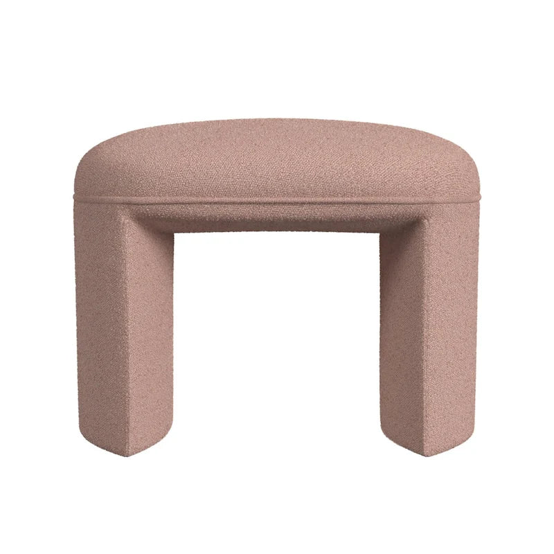 Pouf moderne rembourré avec options de tissu bouclé et velours