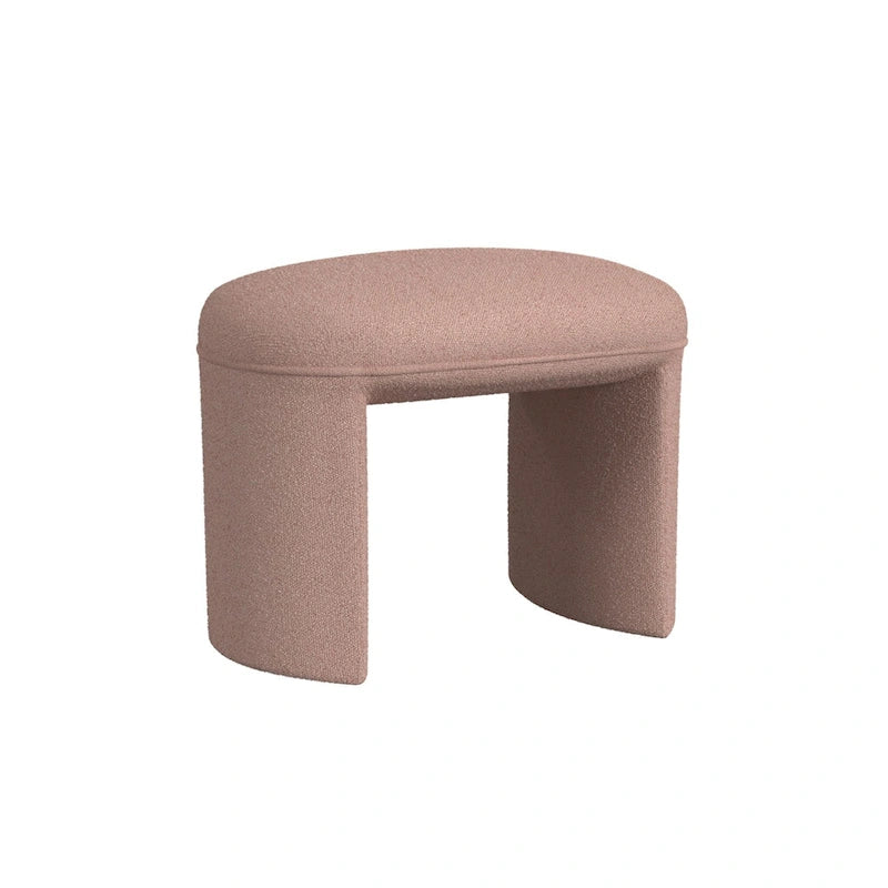 Pouf moderne rembourré avec options de tissu bouclé et velours