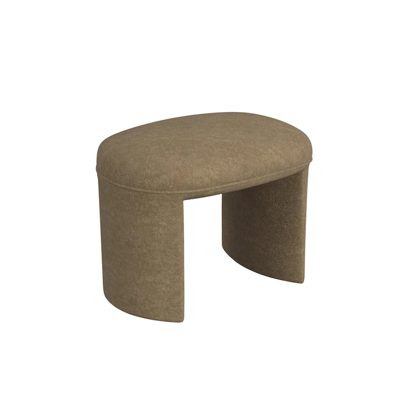 Pouf moderne rembourré avec options de tissu bouclé et velours
