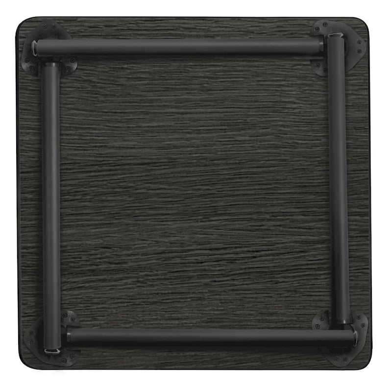 Table de réfectoire carrée pliable de 30 po avec pieds escamotables en acier